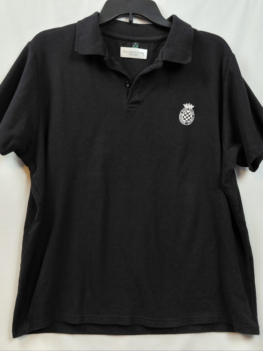 Goodwood England Road Racing Polo Size X Large Black